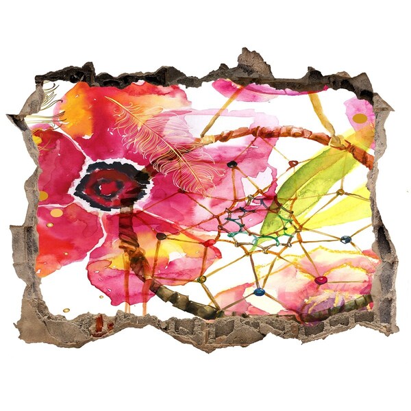 Pegatina agujero en la pared autoadhesiva Sueño de flor de agujero en la pared