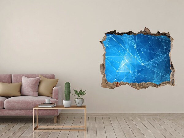 Trampantojo de pared rota efecto profundidad El espacio digital detrás del muro