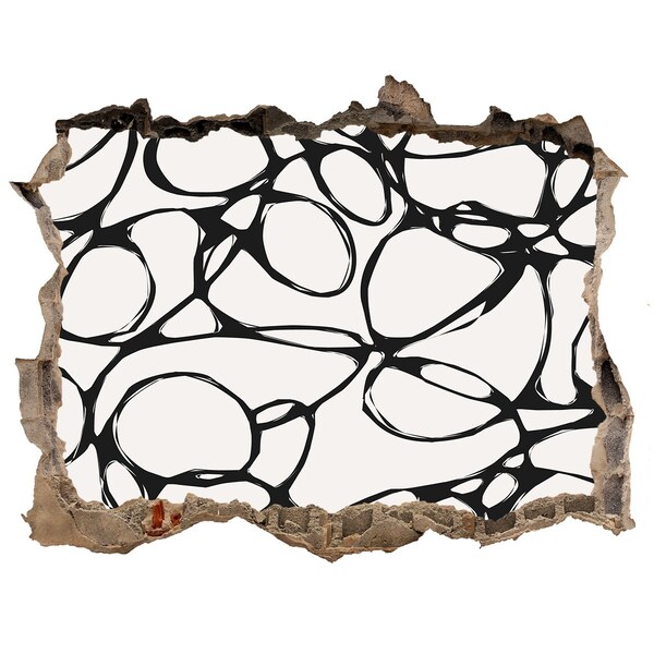 Vinilo pared rota 3d efecto realista Patrones abstractos en la pared