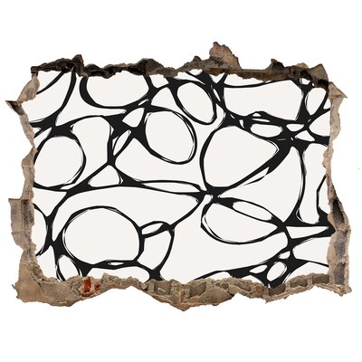 Vinilo pared rota 3d efecto realista Patrones abstractos en la pared