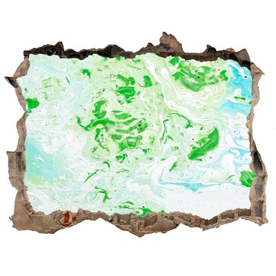 Pegatina de vinilo agujero 3d para pared Un oasis verde en un agujero en la pared