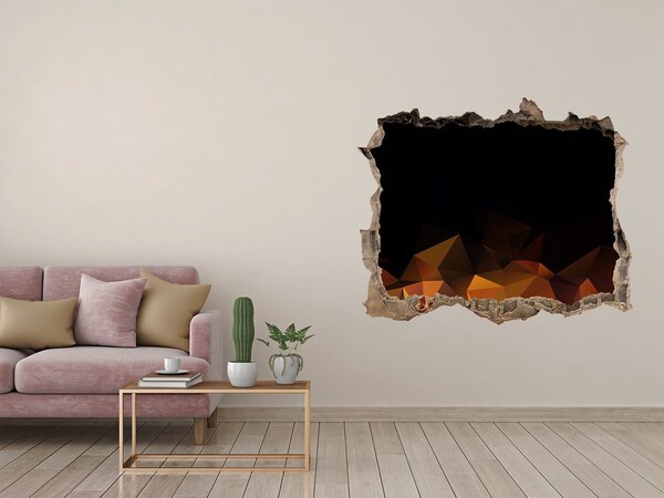 Trampantojo de pared rota efecto profundidad El interior del volcán