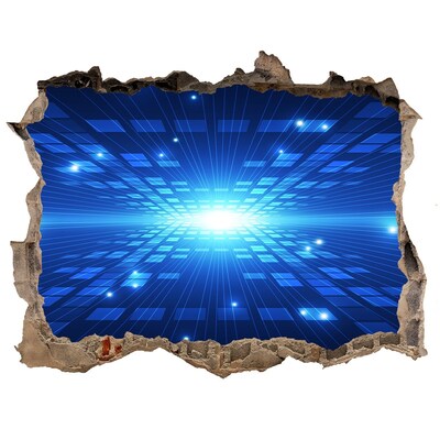 Trampantojo de pared rota efecto profundidad El espacio digital detrás del muro