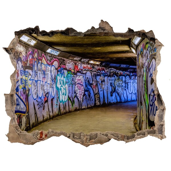 Fototapeta dziura na ścianę Graffiti w miejskim tunelu