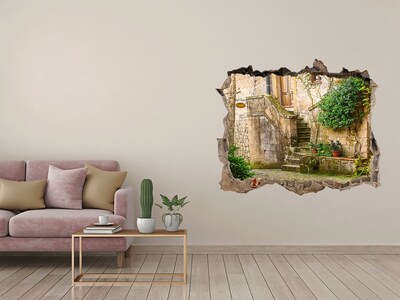 Fototapeta dziura na ścianę Urokliwe schody w starodawnym miasteczku