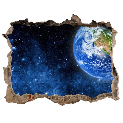 Foto zdjęcie dziura na ścianę Kosmiczny widok z dziury w ścianie