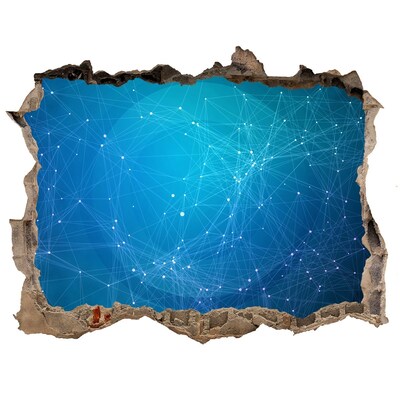 Trampantojo de pared rota efecto profundidad Portal cósmico en la pared