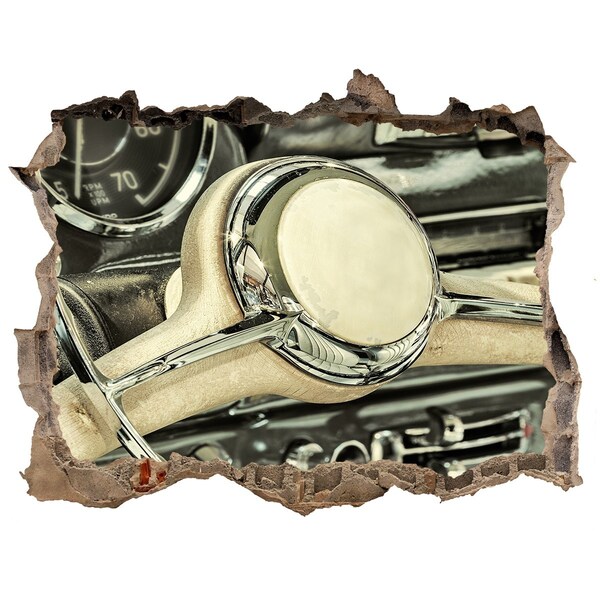 Trampantojo de pared rota efecto profundidad La elegante cabina de un coche clásico