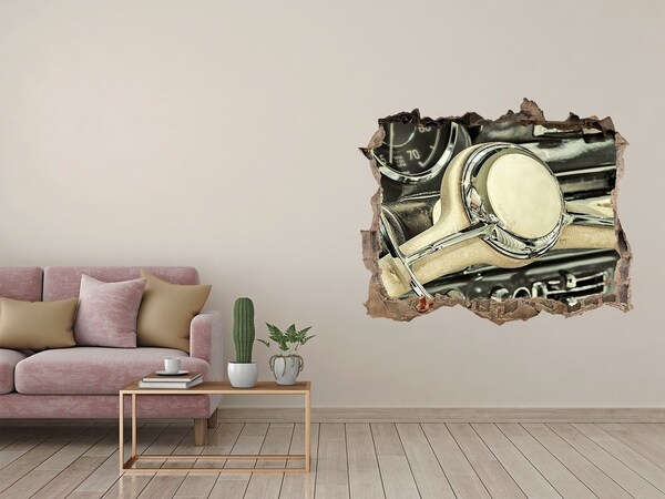 Trampantojo de pared rota efecto profundidad La elegante cabina de un coche clásico