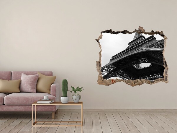 Fototapeta dziura na ścianę Wieża Eiffla w monochromatycznej scenerii