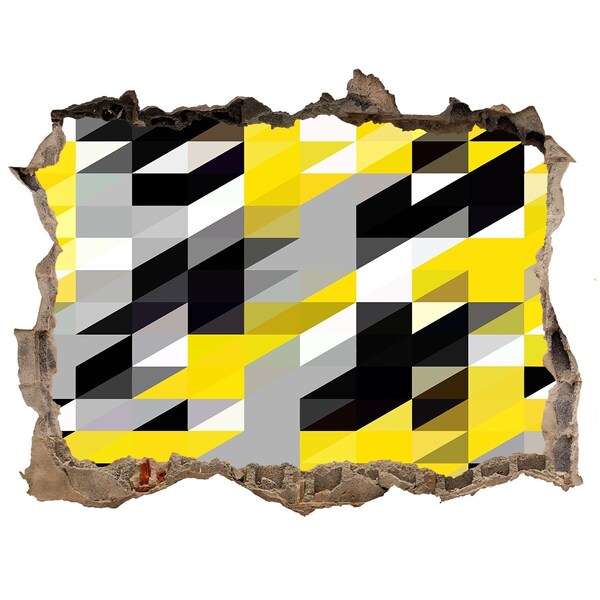 Vinilo pared rota 3d efecto realista Agujero abstracto en la pared