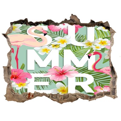 Pegatina de vinilo agujero 3d para pared Sueños de verano