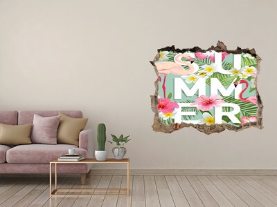 Pegatina de vinilo agujero 3d para pared Sueños de verano