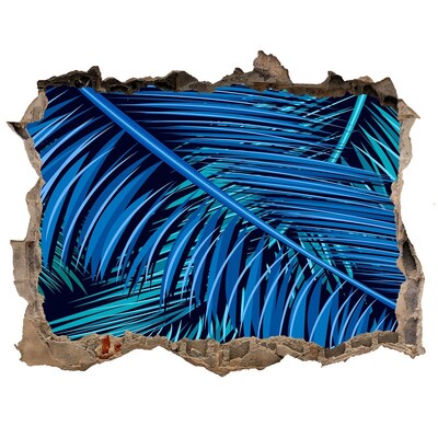 Pegatina de vinilo agujero 3d para pared Oasis tropical con palmeras