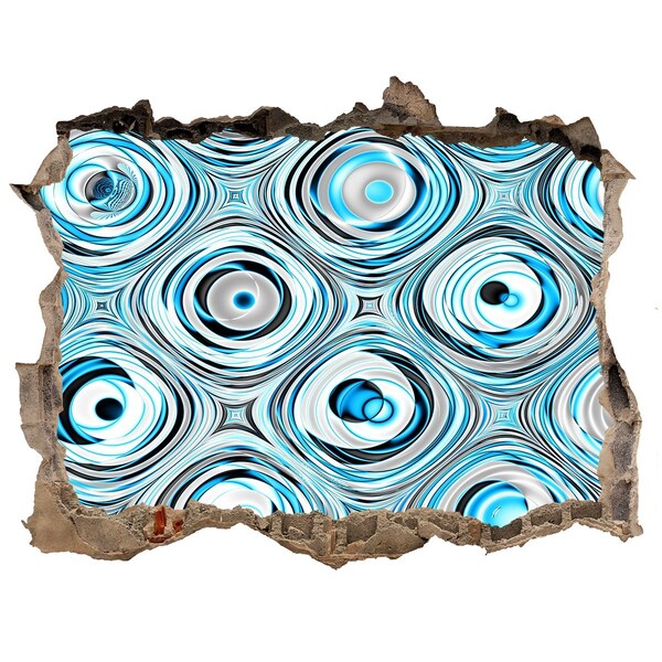 Vinilo pared rota 3d efecto realista Remolinos de agua en el hormigón