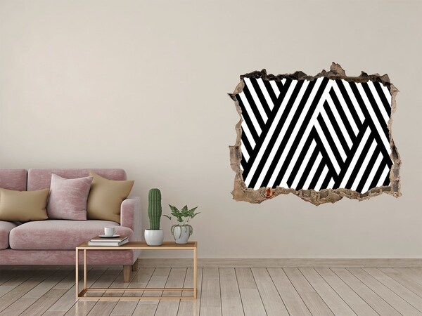 Pegatina agujero en la pared autoadhesiva Patrones geométricos en un agujero en la pared