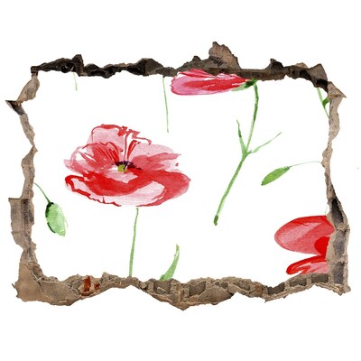 Pegatina de vinilo agujero 3d para pared Agujero de flor en la pared