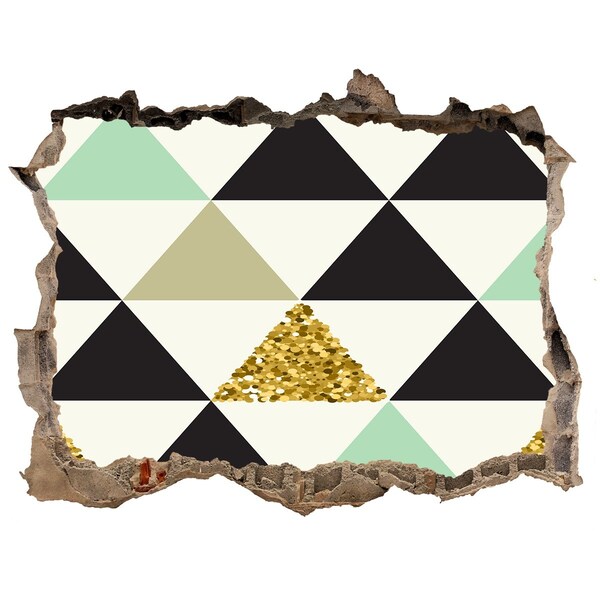 Pegatina agujero en la pared autoadhesiva Patrones geométricos en la pared