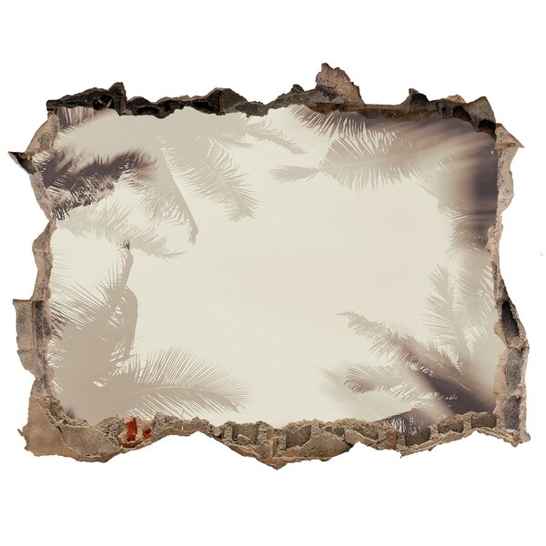 Pegatina de vinilo agujero 3d para pared Oasis tropical detrás del muro