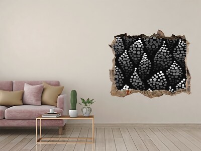 Vinilo pared rota 3d efecto realista Un elegante agujero en la pared