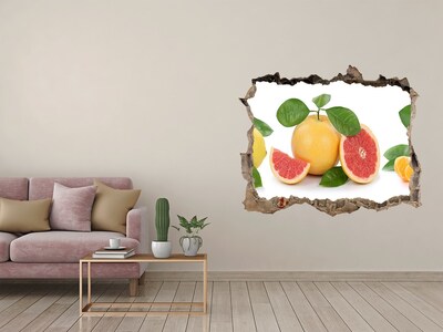 Pegatina de vinilo agujero 3d para pared Un paraíso frutal escondido en la pared
