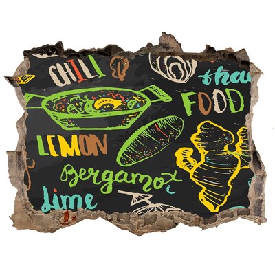 Pegatina agujero en la pared autoadhesiva Inspiraciones de cocina