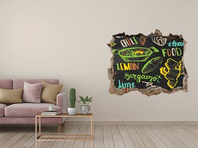 Pegatina agujero en la pared autoadhesiva Inspiraciones de cocina