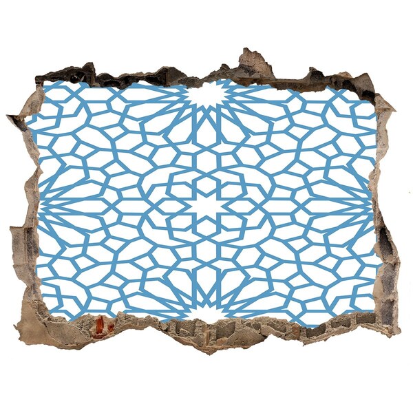 Pegatina de vinilo agujero 3d para pared Patrón de mosaico en un agujero en la pared