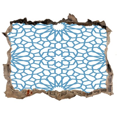 Pegatina de vinilo agujero 3d para pared Patrón de mosaico en un agujero en la pared