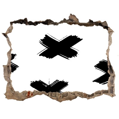 Trampantojo de pared rota efecto profundidad Un elegante agujero en la pared