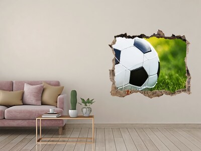 Pegatina de vinilo agujero 3d para pared Fútbol en el campo