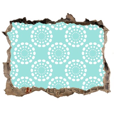 Trampantojo de pared rota efecto profundidad Patrón floral contra el cielo