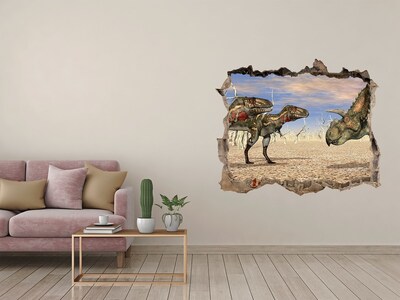 Pegatina agujero en la pared autoadhesiva Los dinosaurios en el mundo prehistórico