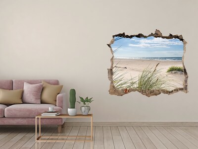 Dziura 3d w ścianie naklejka Widok na plażę