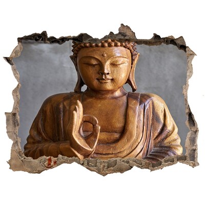 Samoprzylepna naklejka na ścianę Buddha w Zniszczonej Ścianie