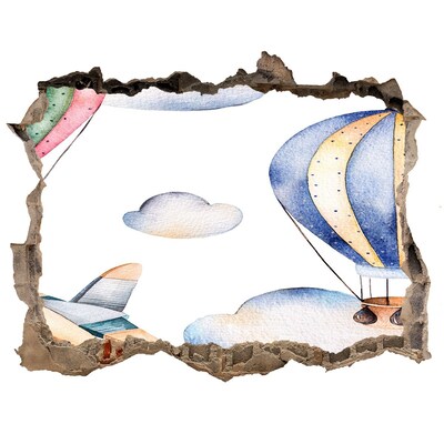 Fototapeta naklejka na ścianę Lot balonem nad chmurami