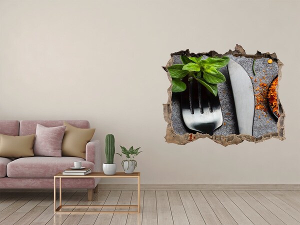 Pegatina agujero en la pared autoadhesiva El mundo culinario detrás del muro