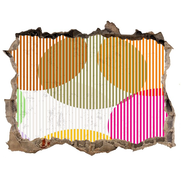 Trampantojo de pared rota efecto profundidad Agujero abstracto en la pared