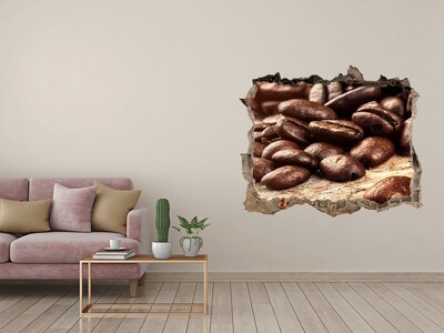 Pegatina agujero en la pared autoadhesiva Café en el corazón del muro