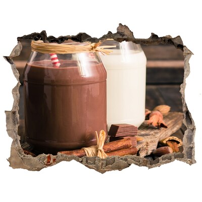 Trampantojo de pared rota efecto profundidad Delicias de chocolate en un entorno natural