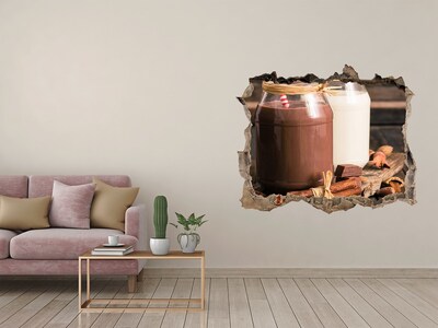 Trampantojo de pared rota efecto profundidad Delicias de chocolate en un entorno natural