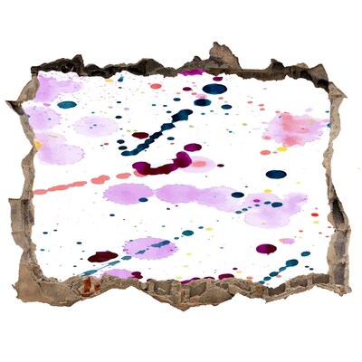 Pegatina de vinilo agujero 3d para pared Una explosión colorida de creatividad