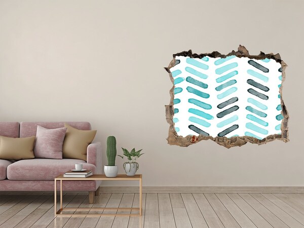 Pegatina de vinilo agujero 3d para pared Interior en estilo moderno