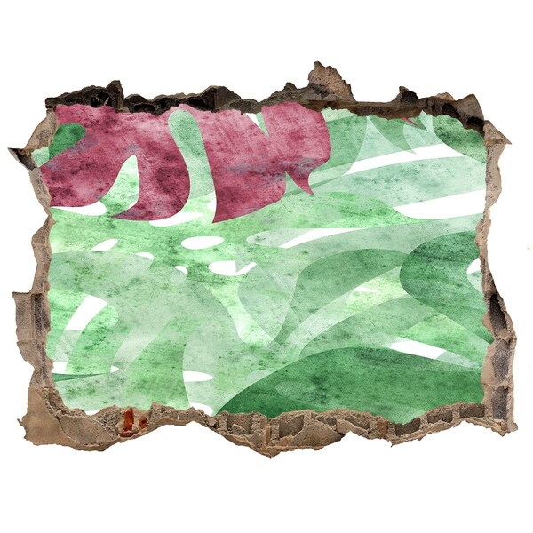 Pegatina agujero en la pared autoadhesiva Selva tropical