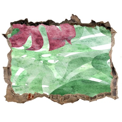 Pegatina agujero en la pared autoadhesiva Selva tropical