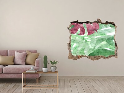 Pegatina agujero en la pared autoadhesiva Selva tropical