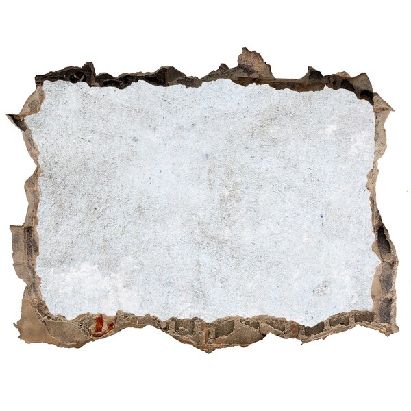 Pegatina de vinilo agujero 3d para pared Una pared dañada con un fondo azul