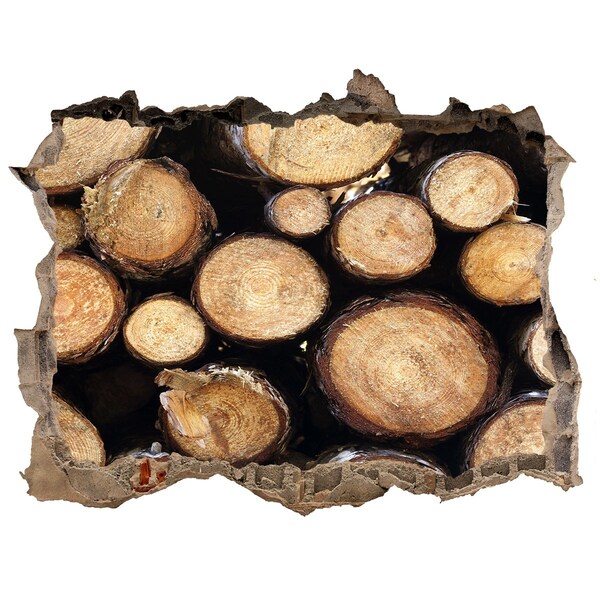 Pegatina agujero en la pared autoadhesiva Madera en un agujero en la pared