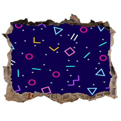 Fototapeta dziura na ścianę Kolorowy wzór na ścianie