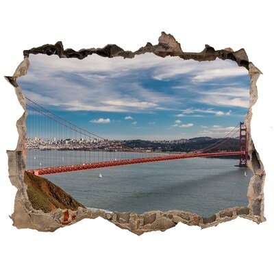 Trampantojo de pared rota efecto profundidad Golden Gate en San Francisco